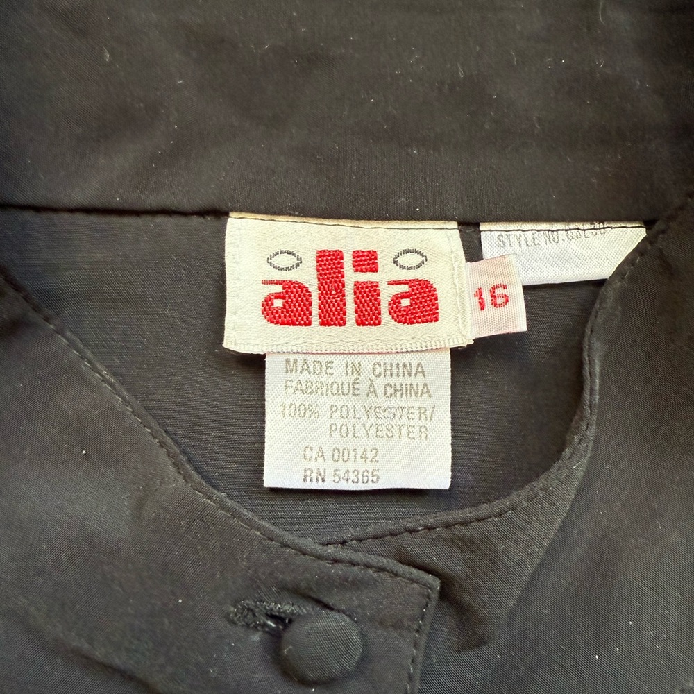 Vintage 80s Alia Black Blouse with Sequin Embellishments - Picture 4 of 4